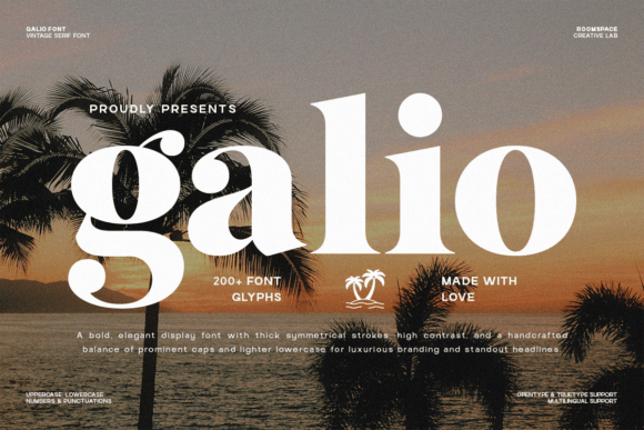 Galio: A Premium Serif Display Font for Modern Editorial Design