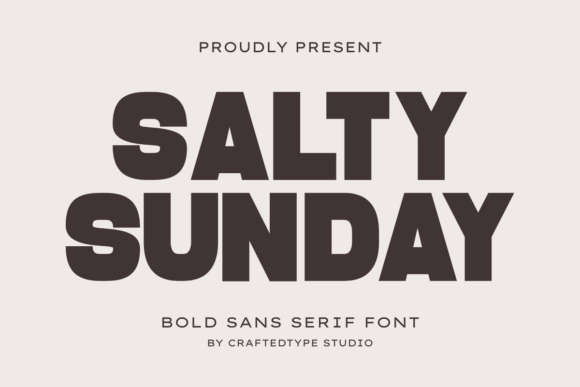 Salty Sunday: The Bold Sans Serif Font That Elevates Small Business Branding