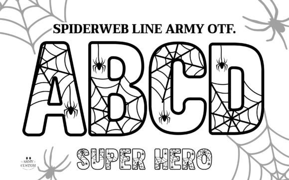 Spiderweb Line Army: The Bold Typeface for Dynamic Branding